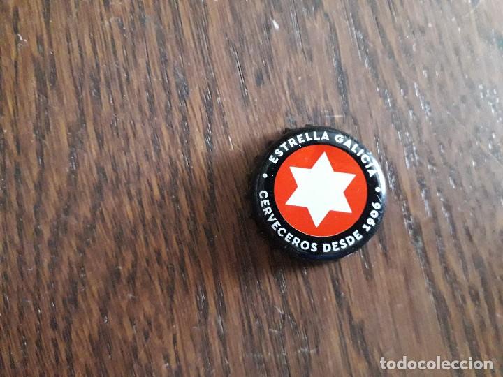 Coleccionismo de cervezas: chapa tap&oacute;n corona de cerveza estrella Galicia