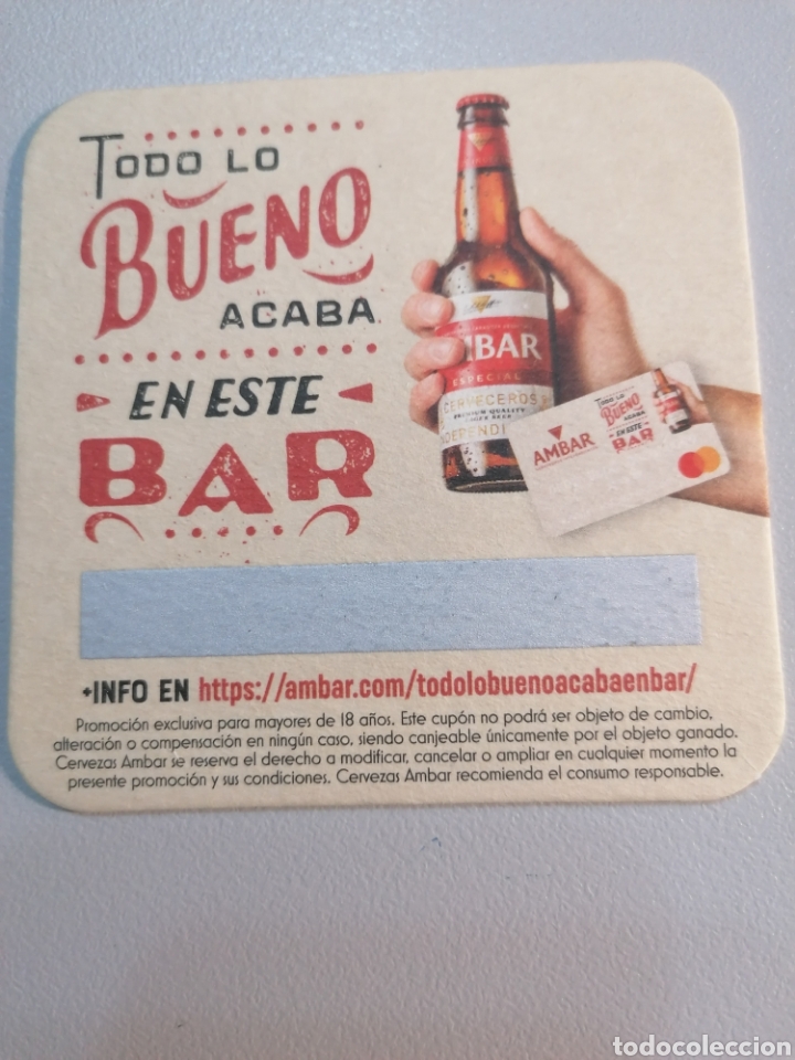 Coleccionismo de cervezas: POSAVASOS CERVEZA AMBAR 2021