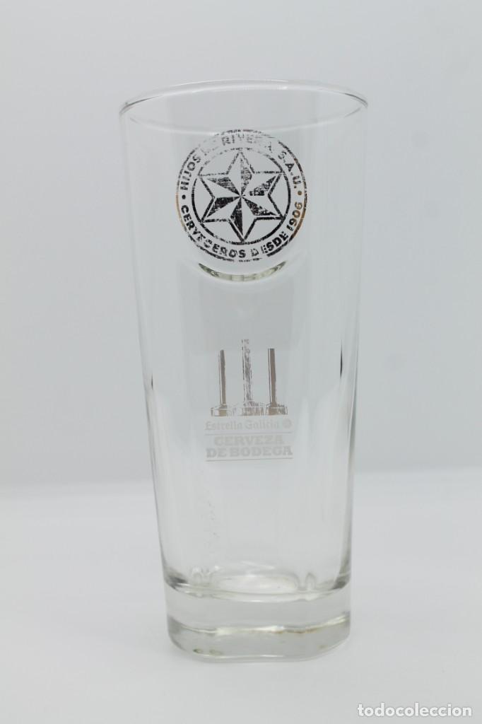 Coleccionismo de cervezas: vaso cerveza BODEGA ESTRELLA GALICIA glass biere beer birra cerveja Espa&ntilde;a Spain coleccionables