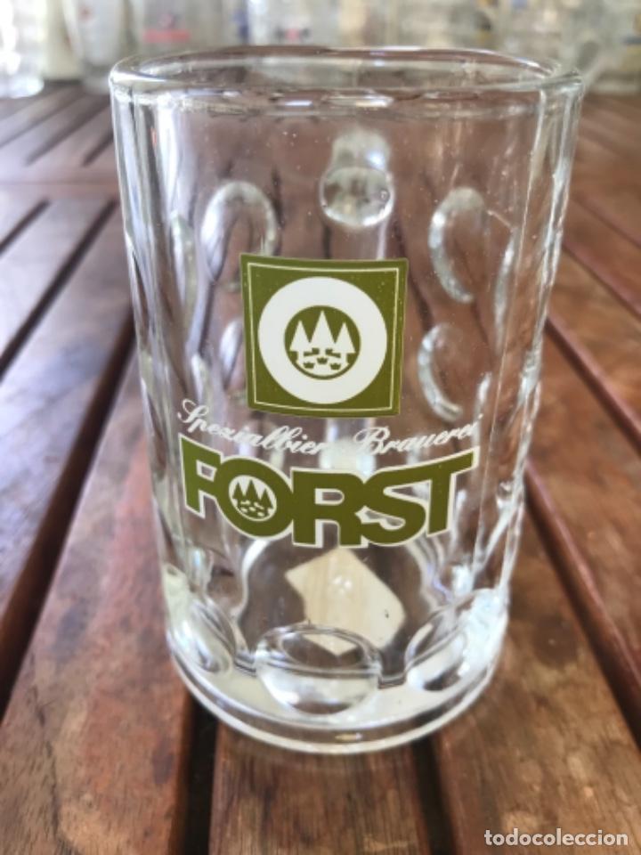 Coleccionismo de cervezas: Antigua jarra de cerveza Forst Spezialbier Brauerei