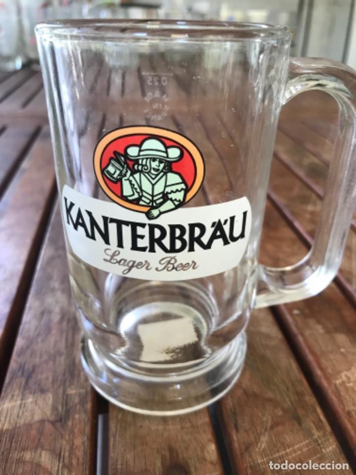 Coleccionismo de cervezas: Antigua jarra de cerveza Kanterbrau Lager Beer