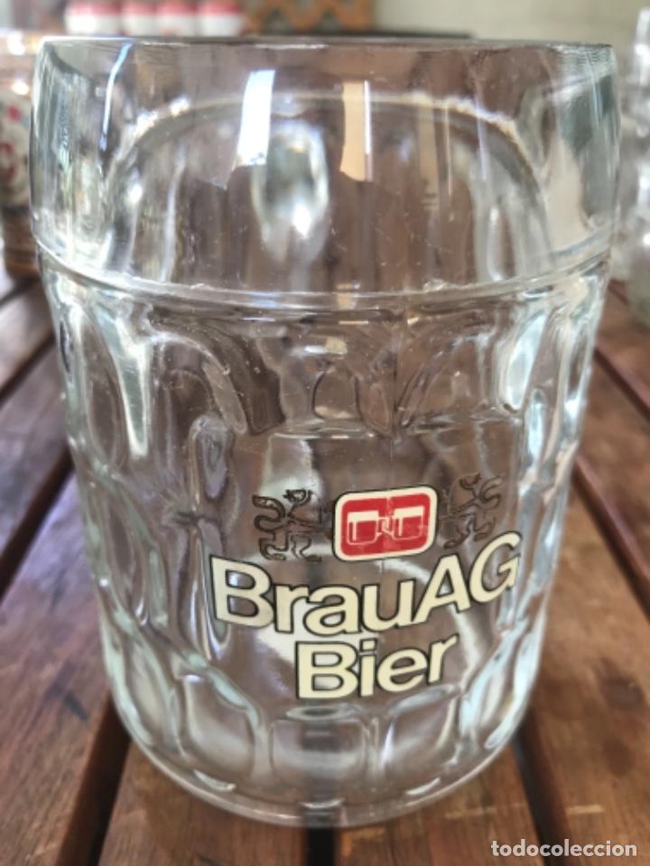 Coleccionismo de cervezas: Antigua jarra de cerveza BrauAG Bier