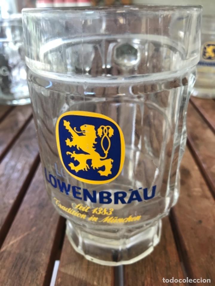 Coleccionismo de cervezas: Antigua jarra de cerveza Lowenbrau