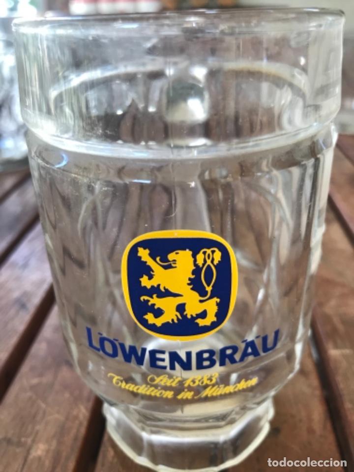 Coleccionismo de cervezas: Antigua jarra de cerveza Lowenbrau