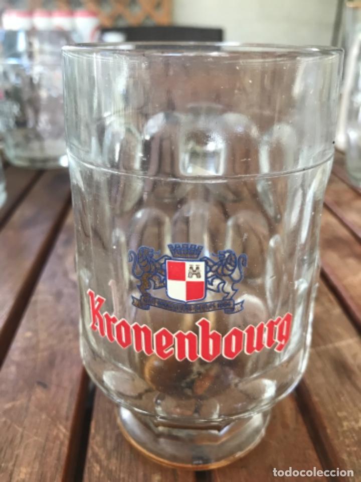 Coleccionismo de cervezas: Antigua jarra de cerveza Kronenbourg