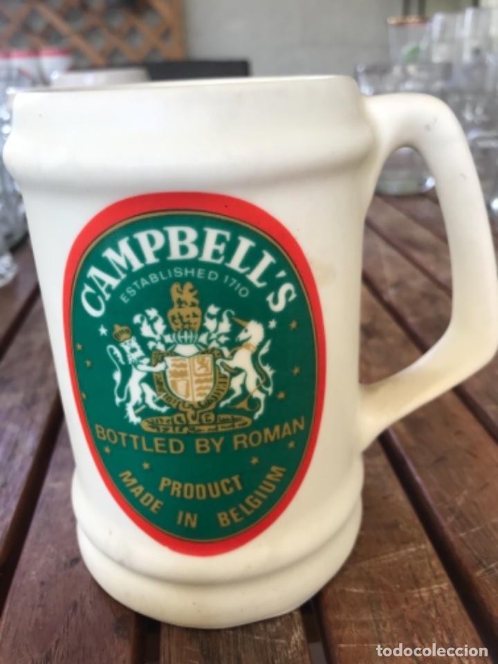 Colecionismo de cervejas: Jarra de Cerveza Campbell&rsquo;s Belgium. Cer&aacute;mica