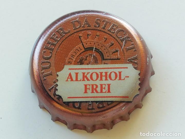 Colecionismo de cervejas: Chapa tap&oacute;n corona de la cerveza alemana TUCHER ALKOHOLFREI