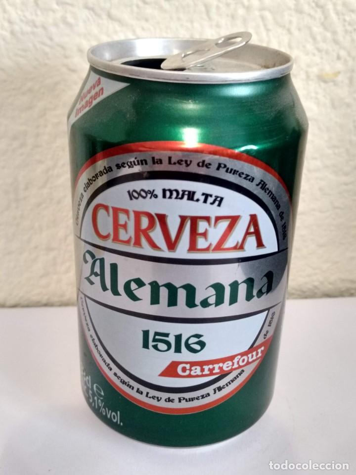 Collectionnisme de bi&egrave;res: BOTE - LATA CERVEZA CARREFOUR RESERVA ALEMANA 1516
