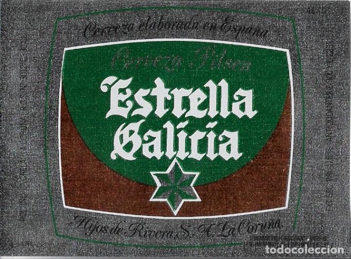 Coleccionismo de cervezas: ETIQUETA CERVEZA ESTRELLA GALICIA PILSEN 30 CL 1989 - SIN USAR