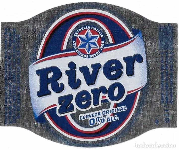 Coleccionismo de cervezas: ETIQUETA CERVEZA ESTRELLA GALICIA RIVER ZERO 33 CL - SIN USAR