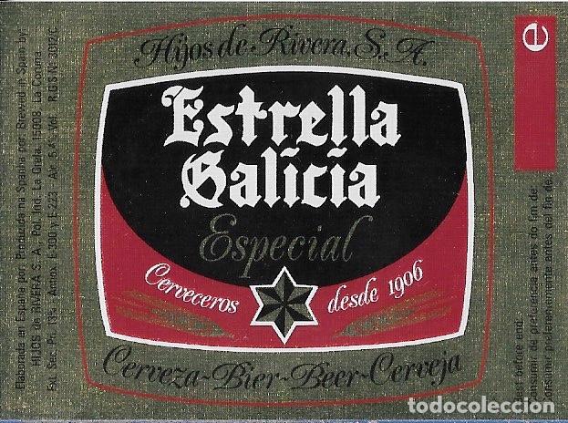 Coleccionismo de cervezas: ETIQUETA CERVEZA ESTRELLA GALICIA ESPECIAL - SIN USAR