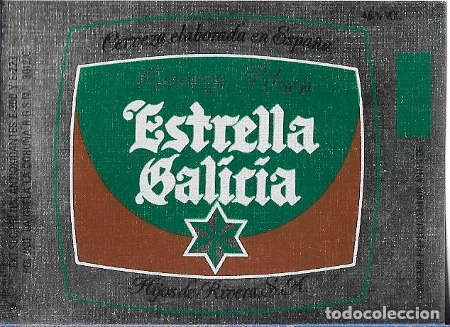 Coleccionismo de cervezas: ETIQUETA CERVEZA ESTRELLA GALICIA PILSEN - SIN USAR