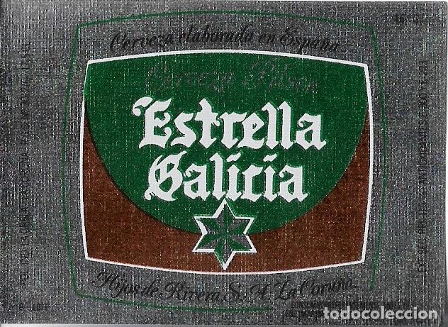 Coleccionismo de cervezas: ETIQUETA CERVEZA ESTRELLA GALICIA PILSEN 17,5 CL 1994 - SIN USAR