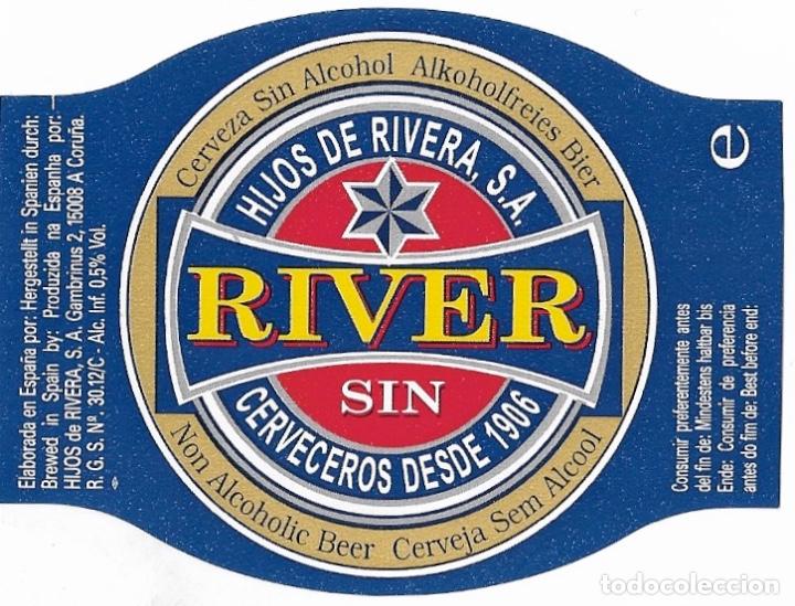 Coleccionismo de cervezas: ETIQUETA CERVEZA ESTRELLA GALICIA RIVER SIN - SIN USAR