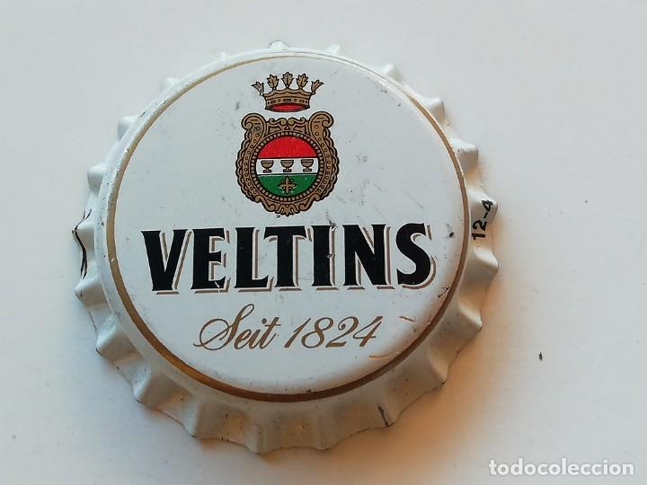 Sammeln von Brauereiartikeln: Chapa tap&oacute;n corona NUEVO de la cerveza alemana VELTINS SEIT 1824 (DKF)