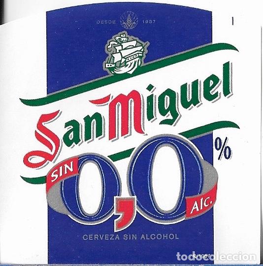 Coleccionismo de cervezas: ETIQUETA CERVEZA SAN MIGUEL 0,0 R-1987 - SIN USAR