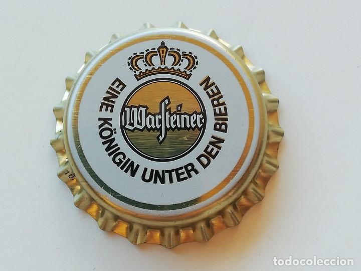 Coleccionismo de cervezas: Chapa tap&oacute;n corona NUEVO de la cerveza alemana WARSTEINER (EINE K&Ouml;NIGIN....) (RKR)