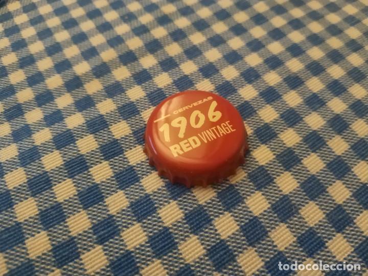 Coleccionismo de cervezas: Chapa Cerveza Estrella Galicia 1906 Red Vintage (NewBox)