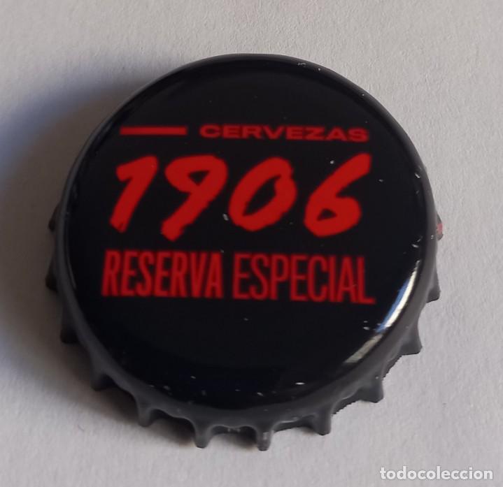 Coleccionismo de cervezas: CHAPA CERVEZA 1906, ESTRELLA GALICIA. FACTOR&Iacute;A NEW BOX
