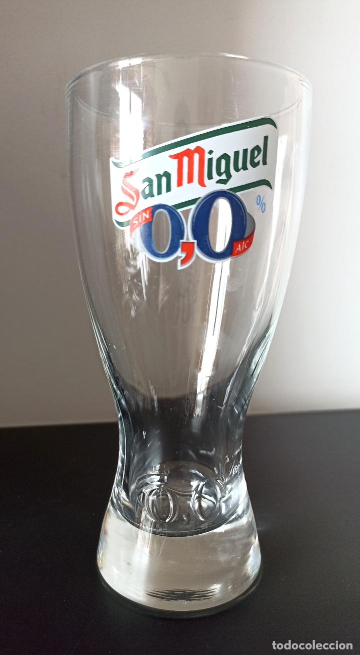 Coleccionismo de cervezas: VASO CRISTAL CERVEZA SAN MIGUEL 0,0