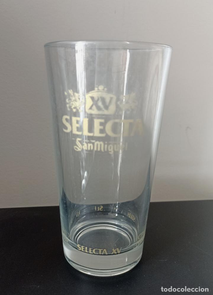 Coleccionismo de cervezas: VASO DE CRISTAL CERVEZA SELECTA SAN MIGUEL