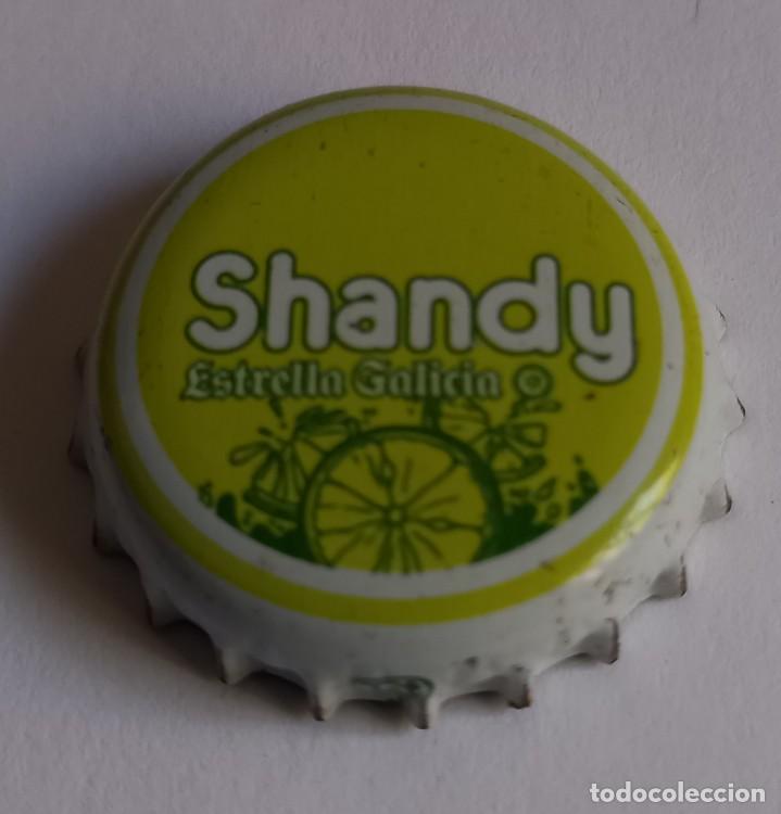 Coleccionismo de cervezas: CHAPA CERVEZA SHANDY, ESTRELLA GALICIA. FACTOR&Iacute;A TCI