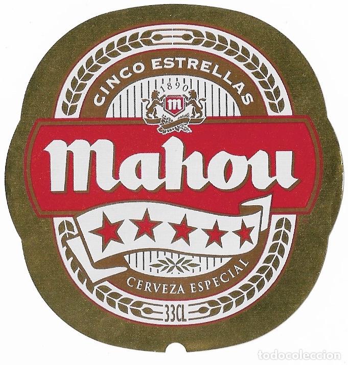 Coleccionismo de cervezas: ETIQUETA CERVEZA MAHOU 5 ESTRELLAS 33 CL - SIN USAR