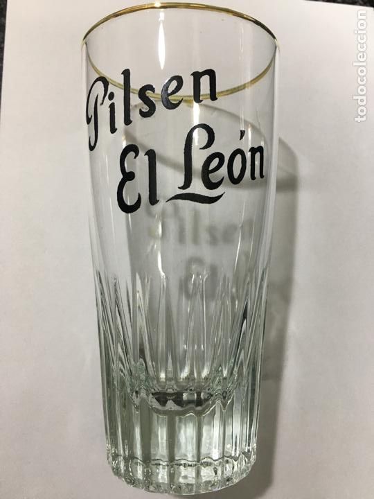 Coleccionismo de cervezas: vaso cerveza el le&oacute;n - Foto 1