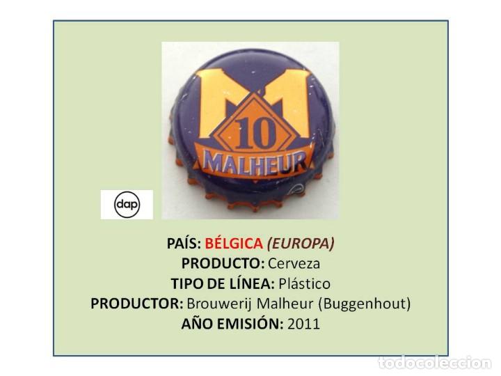 Coleccionismo de cervezas: TAPON CORONA CAPSULA CHAPA CERVEZA MALHEUR (B&Eacute;LGICA)