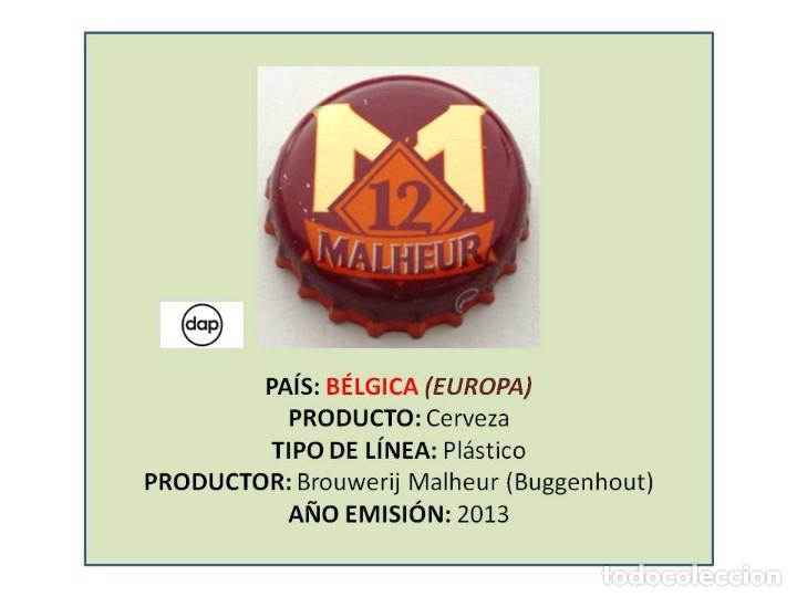 Coleccionismo de cervezas: TAPON CORONA CAPSULA CHAPA CERVEZA MALHEUR (B&Eacute;LGICA)
