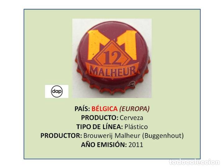 Coleccionismo de cervezas: TAPON CORONA CAPSULA CHAPA CERVEZA MALHEUR (B&Eacute;LGICA)