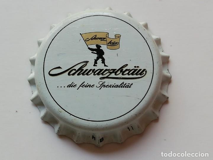 Sammeln von Brauereiartikeln: Chapa tap&oacute;n corona NUEVO de la cerveza alemana SCHWARZBR&Auml;U