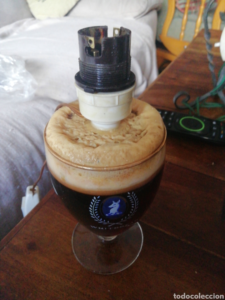 Coleccionismo de cervezas: L&aacute;mpara WHITBREAD cerveza - Foto 5