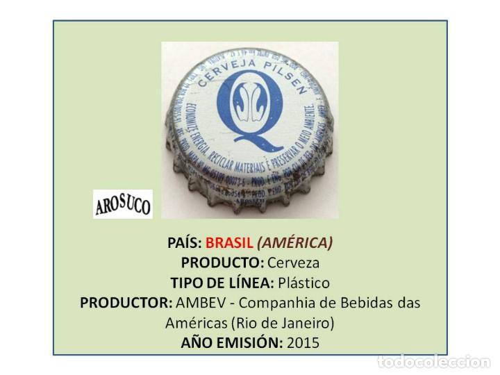 Sammeln von Brauereiartikeln: TAPON CORONA CAPSULA CHAPA CERVEZA Q CERVEJA PILSEN (BRASIL)