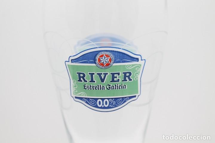 Coleccionismo de cervezas: vaso cerveza ESTRELLA GALICIA RIVER 0,0 beer glass bier birra