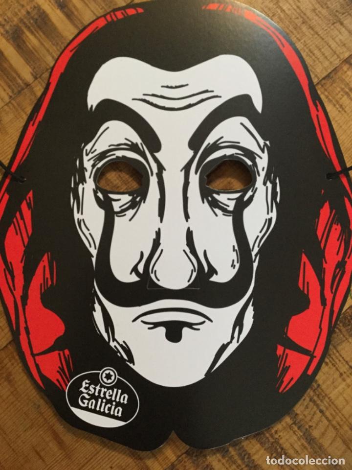 Coleccionismo de cervezas: ESTRELLA DE GALICIA - LA CASA DE PAPEL - M&Aacute;SCARA DE CART&Oacute;N - SIN USAR