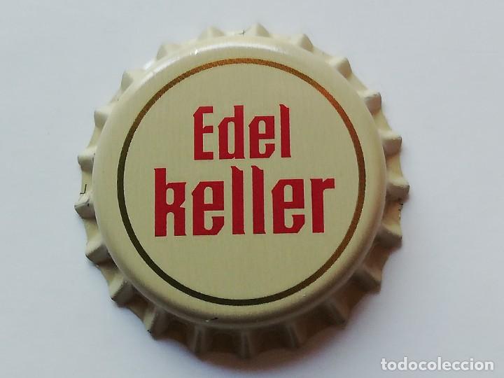 Coleccionismo de cervezas: Chapa tap&oacute;n corona NUEVO de la cerveza alemana FREIBERGER EDEL KELLER Ver descripci&oacute;n.