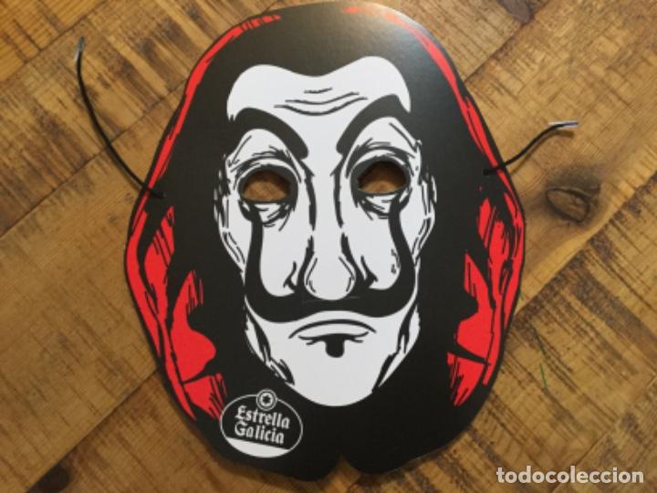 Coleccionismo de cervezas: ESTRELLA DE GALICIA - LA CASA DE PAPEL - M&Aacute;SCARA DE CART&Oacute;N - SIN USAR