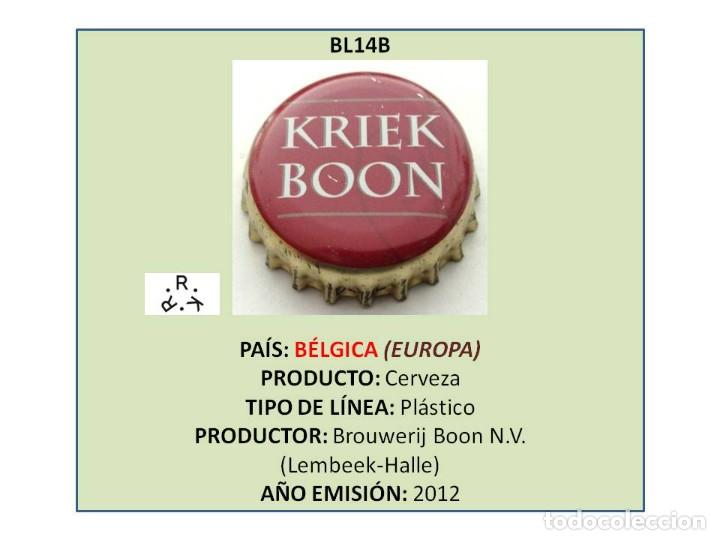 Coleccionismo de cervezas: TAPON CORONA CAPSULA CHAPA CERVEZA KRIEK BOON (B&Eacute;LGICA)