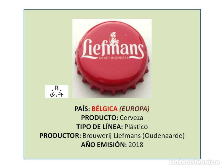 Coleccionismo de cervezas: TAPON CORONA CAPSULA CHAPA CERVEZA LIEFMANS (B&Eacute;LGICA)