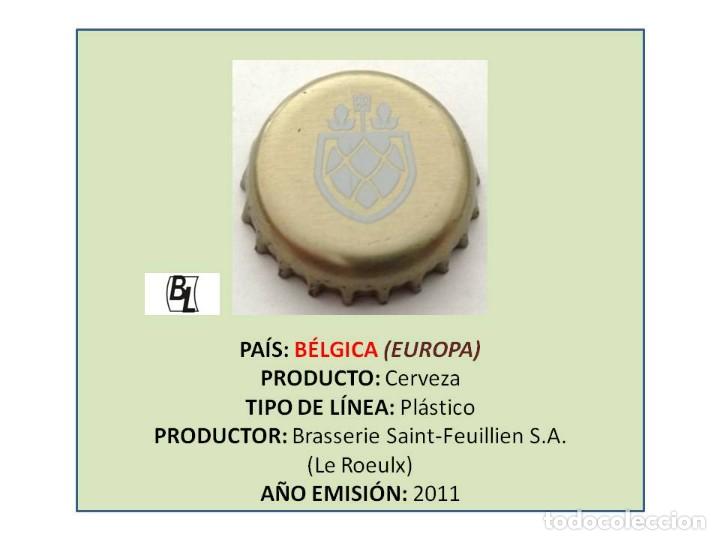 Coleccionismo de cervezas: TAPON CORONA CAPSULA CHAPA CERVEZA ST. FEUILLIEN (B&Eacute;LGICA)