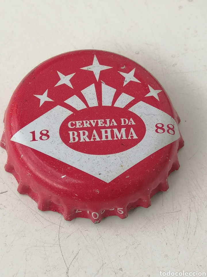Coleccionismo de cervezas: BOTTLE CAP TAP&Oacute;N CORONA TAPPI BIRRA BEER CHAPA CERVEZA BRAHMA (3). BRASIL.--LOTE N. 3253--CARMANJO