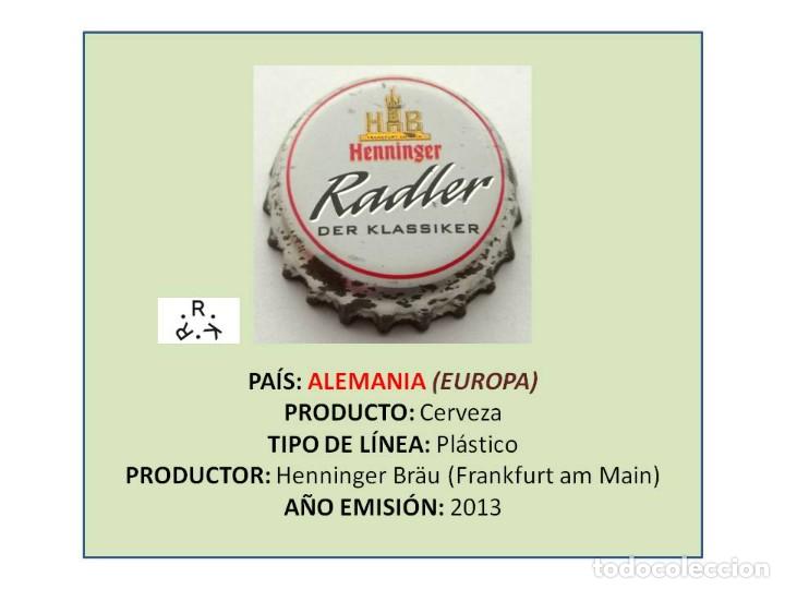 Coleccionismo de cervezas: TAPON CORONA CAPSULA CHAPA CERVEZA HENNINGER RADLER (ALEMANIA)