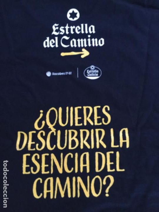 Coleccionismo de cervezas: ESTRELLA DE GALICIA XACOBEO 21-22ESTRELLA DEL CAMINO - CAMISETA TALLA L - PUBLICIDAD CERVEZA GALICIA