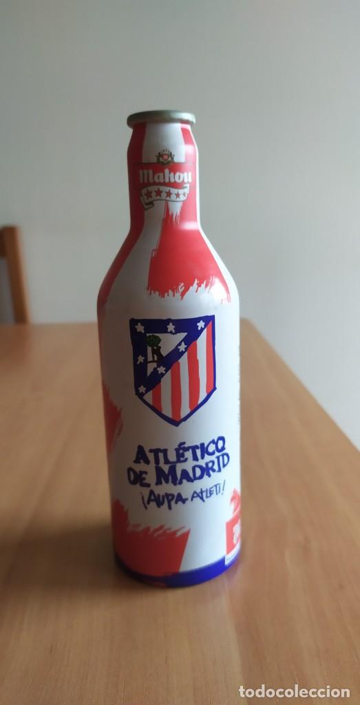 Coleccionismo de cervezas: BOTELLA DE CERVEZA MAHOU ATL&Eacute;TICO DE MADRID