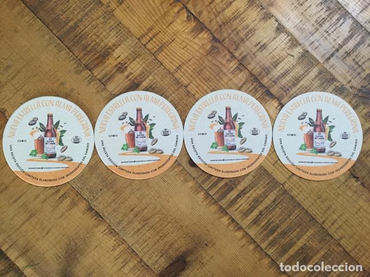 Coleccionismo de cervezas: ESTRELLA DE GALICIA ESTRELLA DEL CAMINO EDICI&Oacute;N LIMITADA - 4 POSAVASOS - CERVEZA DE GALICIA