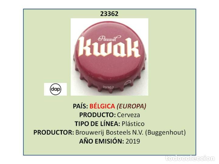 Coleccionismo de cervezas: TAPON CORONA CAPSULA CHAPA CERVEZA KWAK (B&Eacute;LGICA)