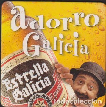 Coleccionismo de cervezas: posavasos cerveza ESTRELLA GALICIA ADORRO beer bier pivo coaster porta vasos