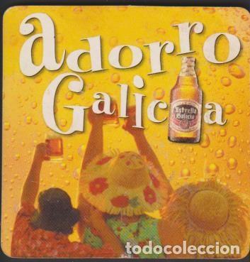 Coleccionismo de cervezas: posavasos cerveza ESTRELLA GALICIA ADORRO beer bier pivo coaster porta vasos