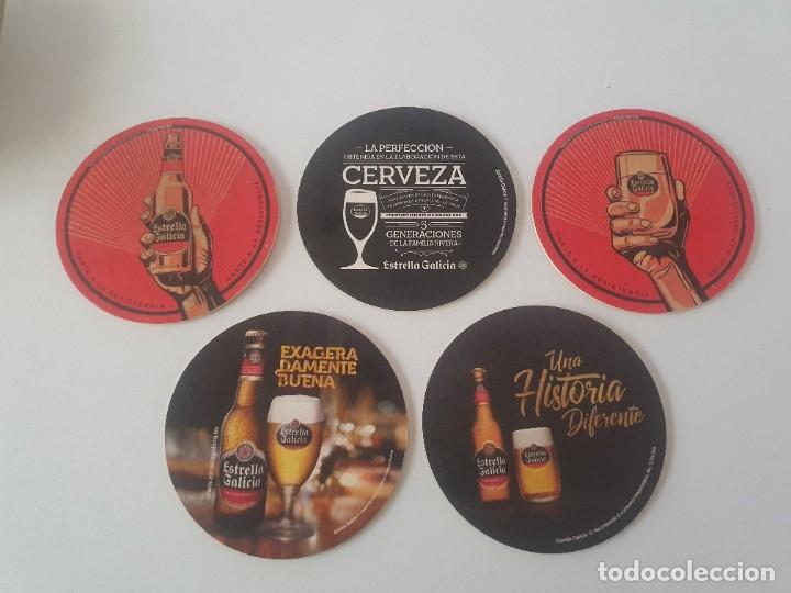 Coleccionismo de cervezas: Lote 5 Posavasos cervezas Estrella Galicia